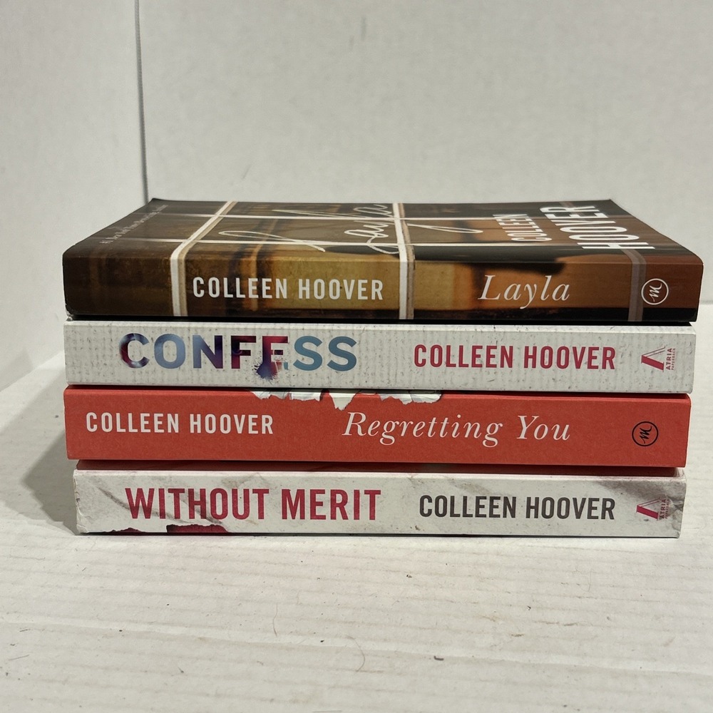 Colleen Hoover‎ Paperback Book Set Layla Confess Without Merit Regretting You